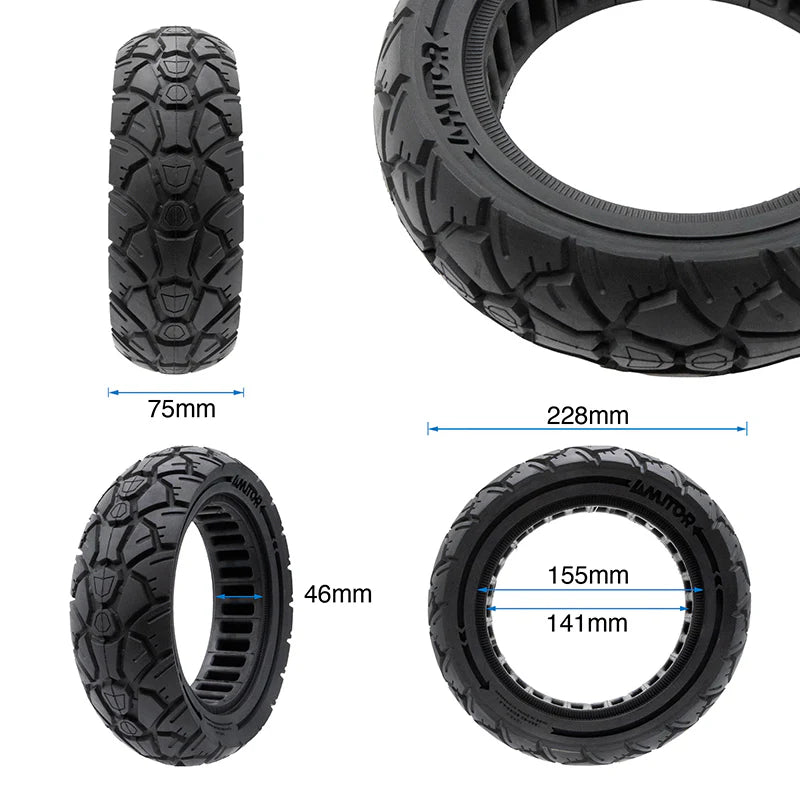 Vollgummireifen 10×3,0/255×80 (80/65-6)